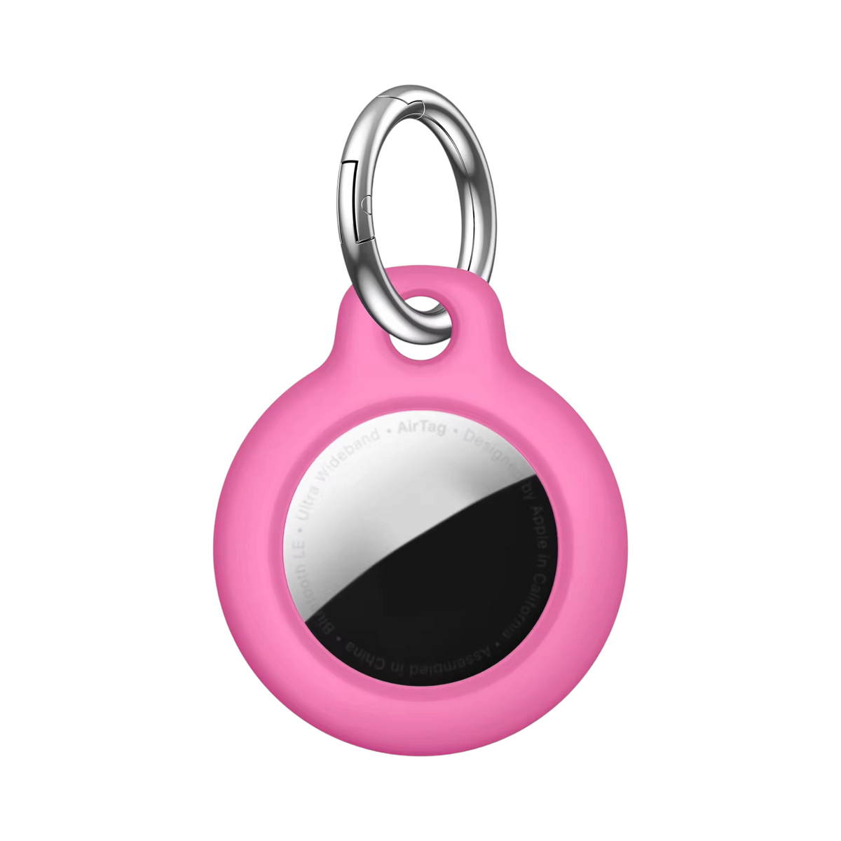 Llavero rosa Halo Tag de The Strap Society México para AirTag con carcasa protectora y argolla metálica