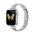 Correa Étoile de acero inoxidable plateado para Apple Watch de The Strap Society México con diseño de eslabones finos