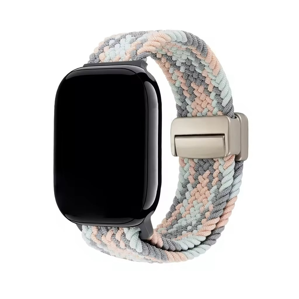 Correa The Strap Society México Nova Knit de nylon trenzado multicolor con cierre magnético para Apple Watch
