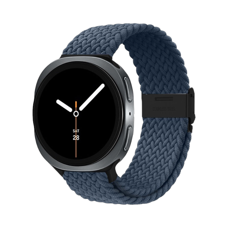 Correa The Strap Society México Galaxy Braid azul de nylon trenzado con cierre metálico para Samsung Galaxy Watch 8