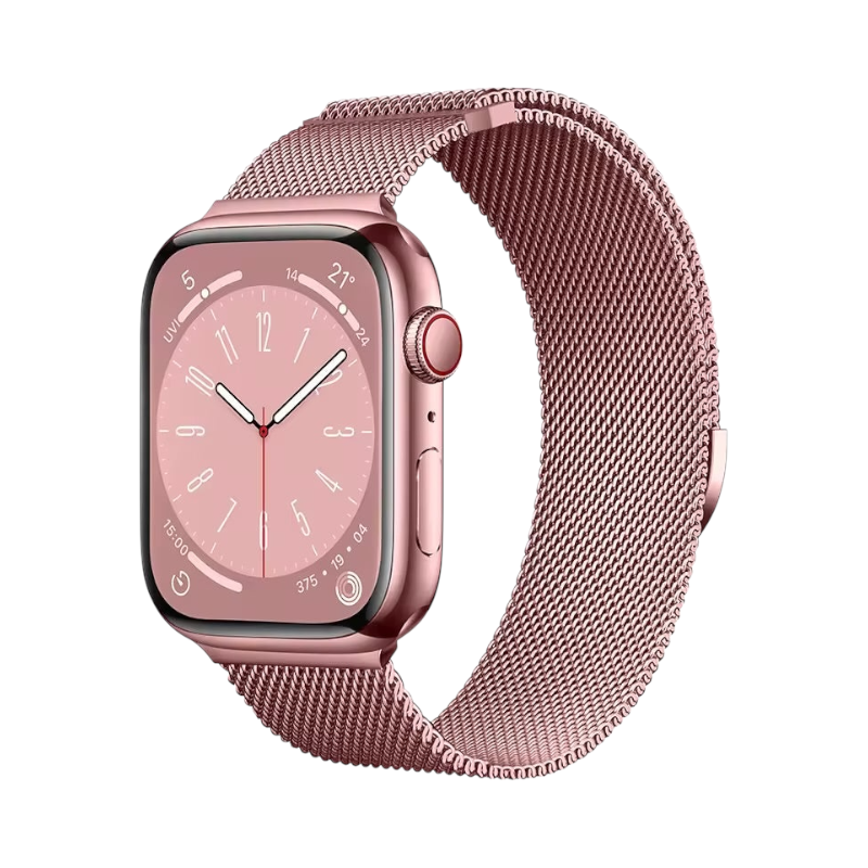 Correa Étoile Milano de The Strap Society México en acero inoxidable color oro rosa para Apple Watch