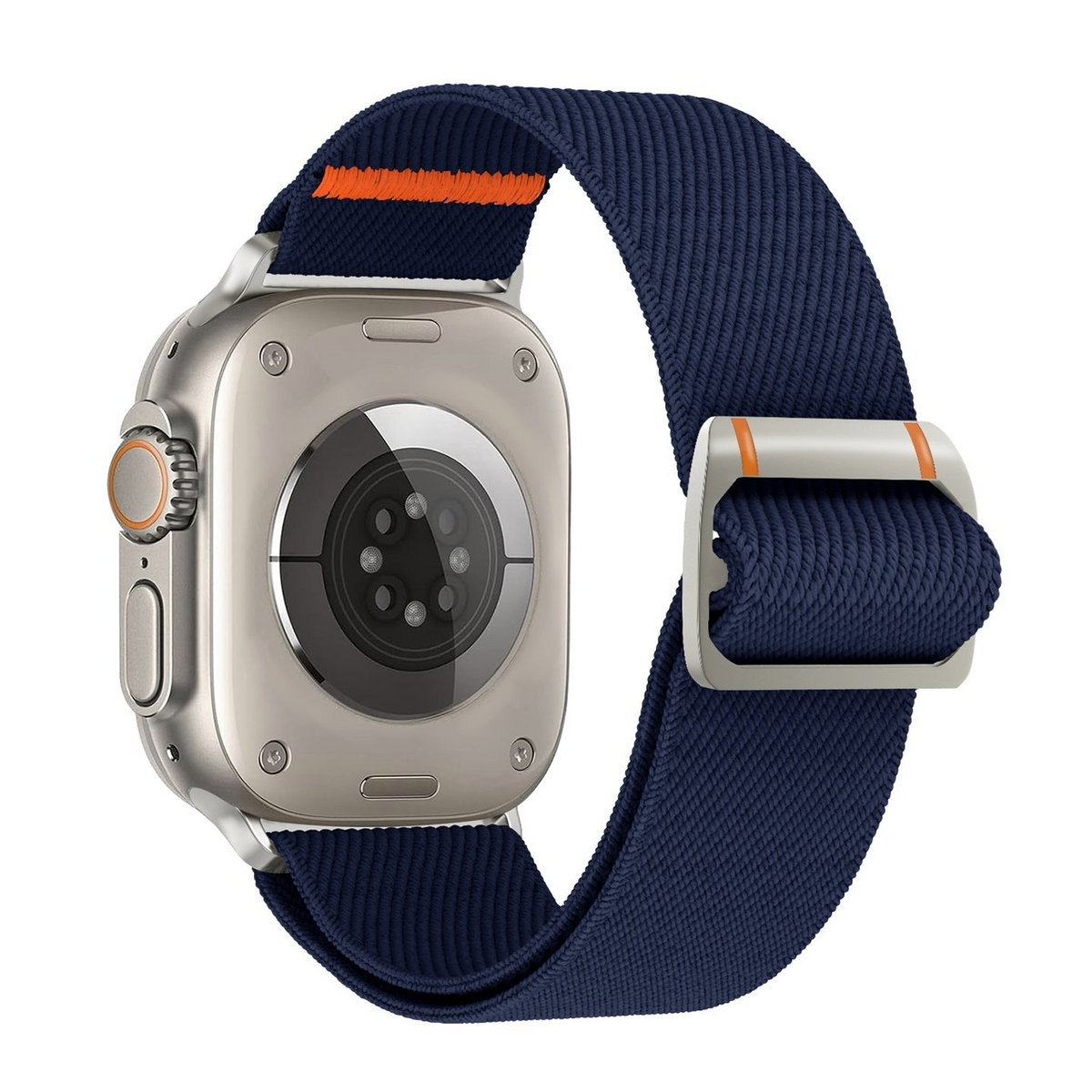 Correa The Strap Society México Nomad Trail azul marino de nylon con hebilla de acero para Apple Watch