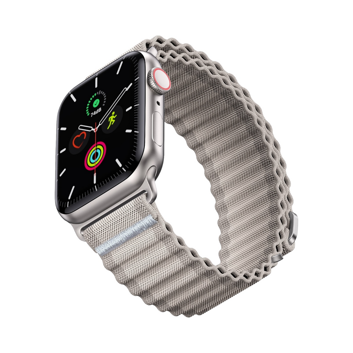 Correa Oceanic Waves de The Strap Society México en nylon gris tejido para Apple Watch con diseño deportivo flexible