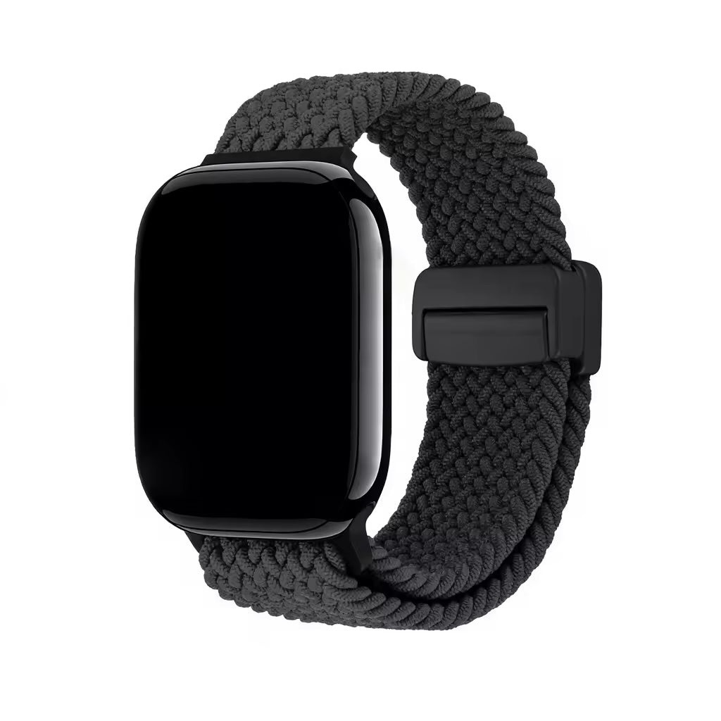 Correa Nova Knit de The Strap Society México para Apple Watch en color gris oscuro con tejido de nylon y cierre magnético