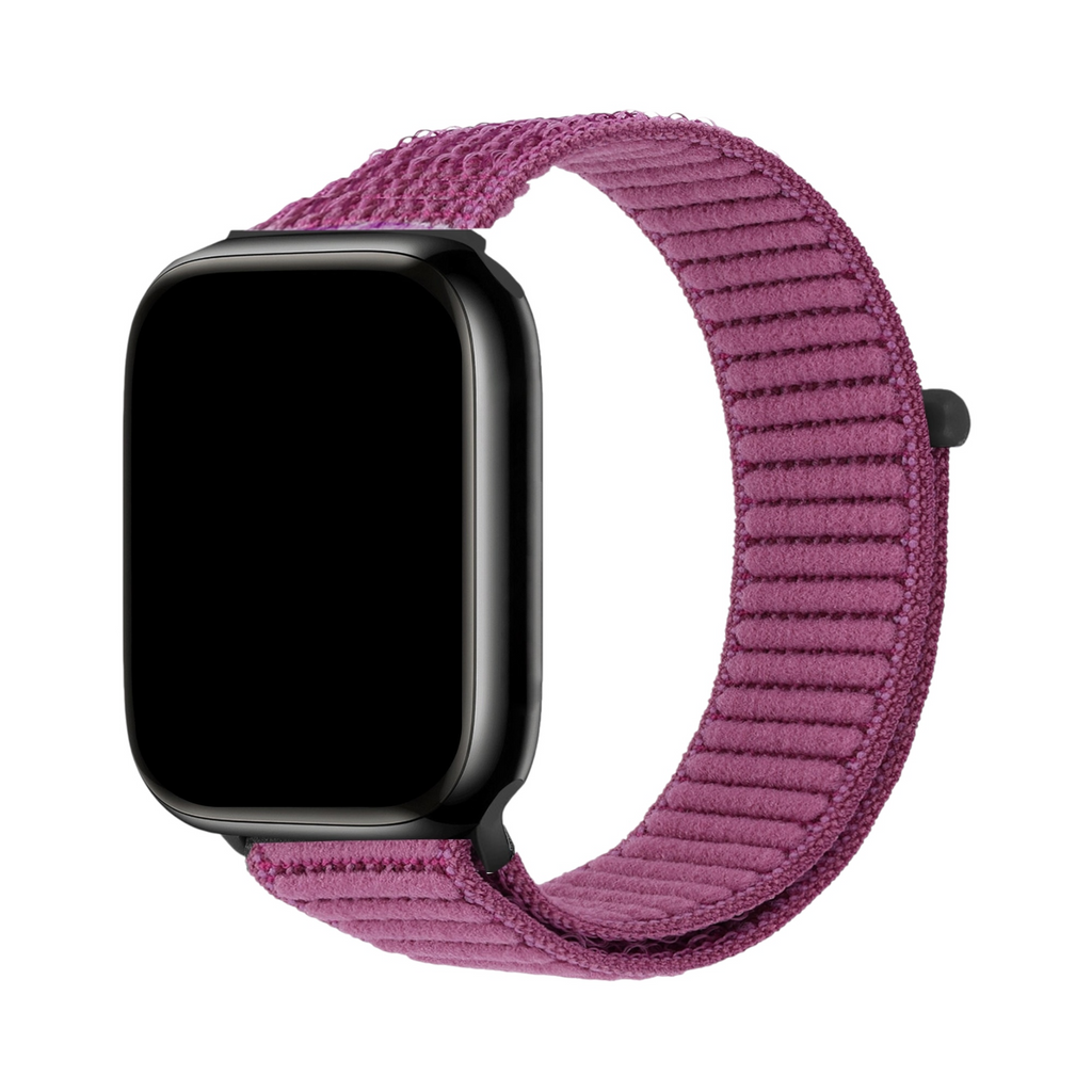 Correa Aura Soft de The Strap Society México en color morado, fabricada en nylon acolchado con cierre de velcro.