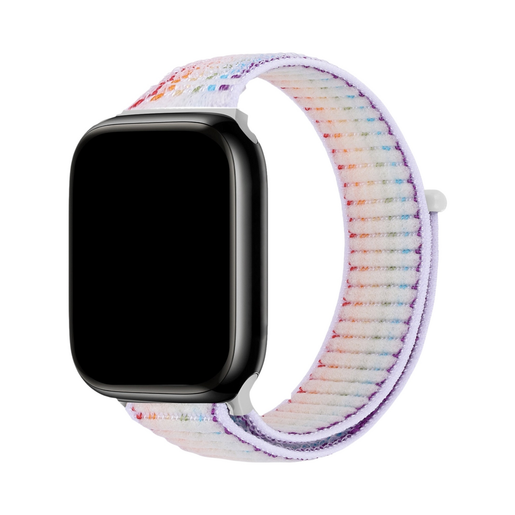 Correa The Strap Society México Aura Soft de nylon multicolor con textura acolchada y cierre de velcro para Apple Watch