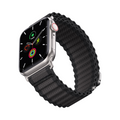 Correa Oceanic Waves negra de nylon tejido para Apple Watch de The Strap Society México, diseño deportivo y flexible.