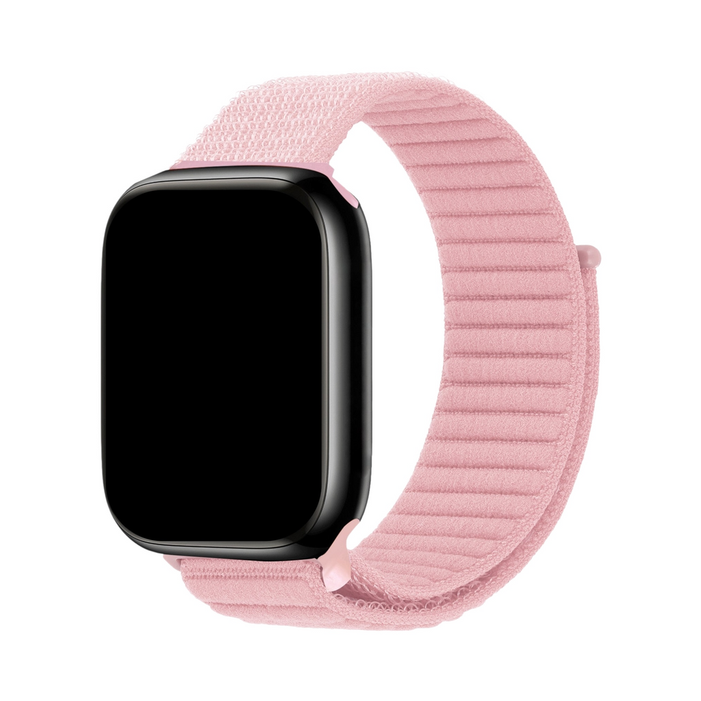 Correa The Strap Society México Aura Soft rosa de nylon acolchado con cierre de velcro para Apple Watch