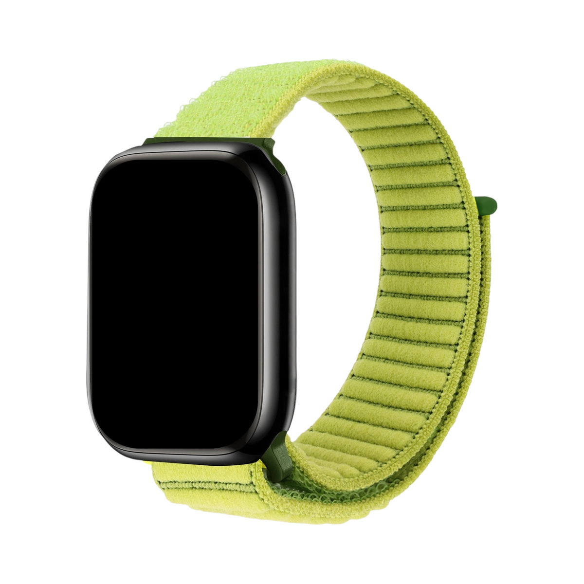Correa The Strap Society México Aura Soft verde lima de nylon acolchado con cierre de velcro para Apple Watch