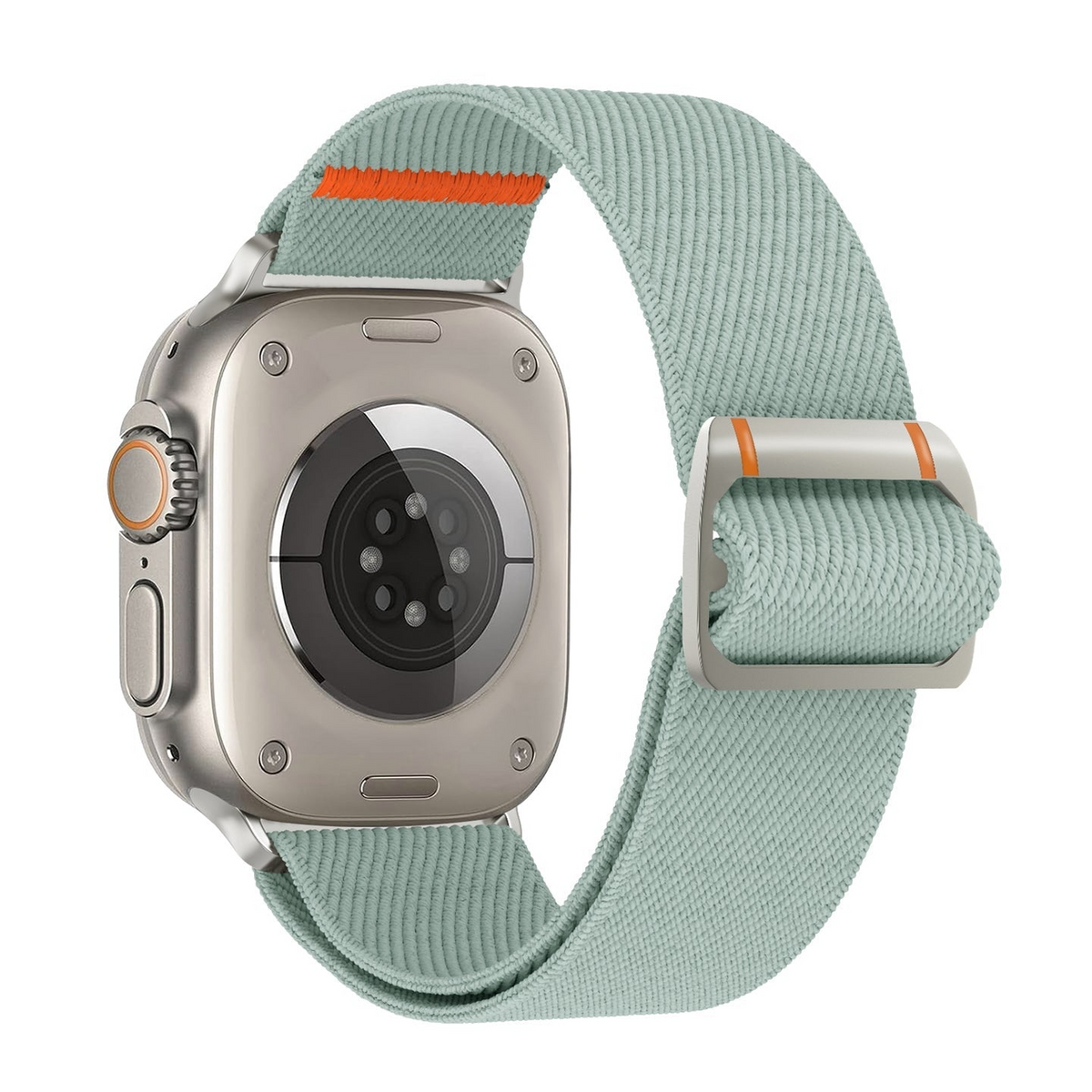 Correa Nomad Trail de The Strap Society México en nylon verde con hebilla de acero para Apple Watch