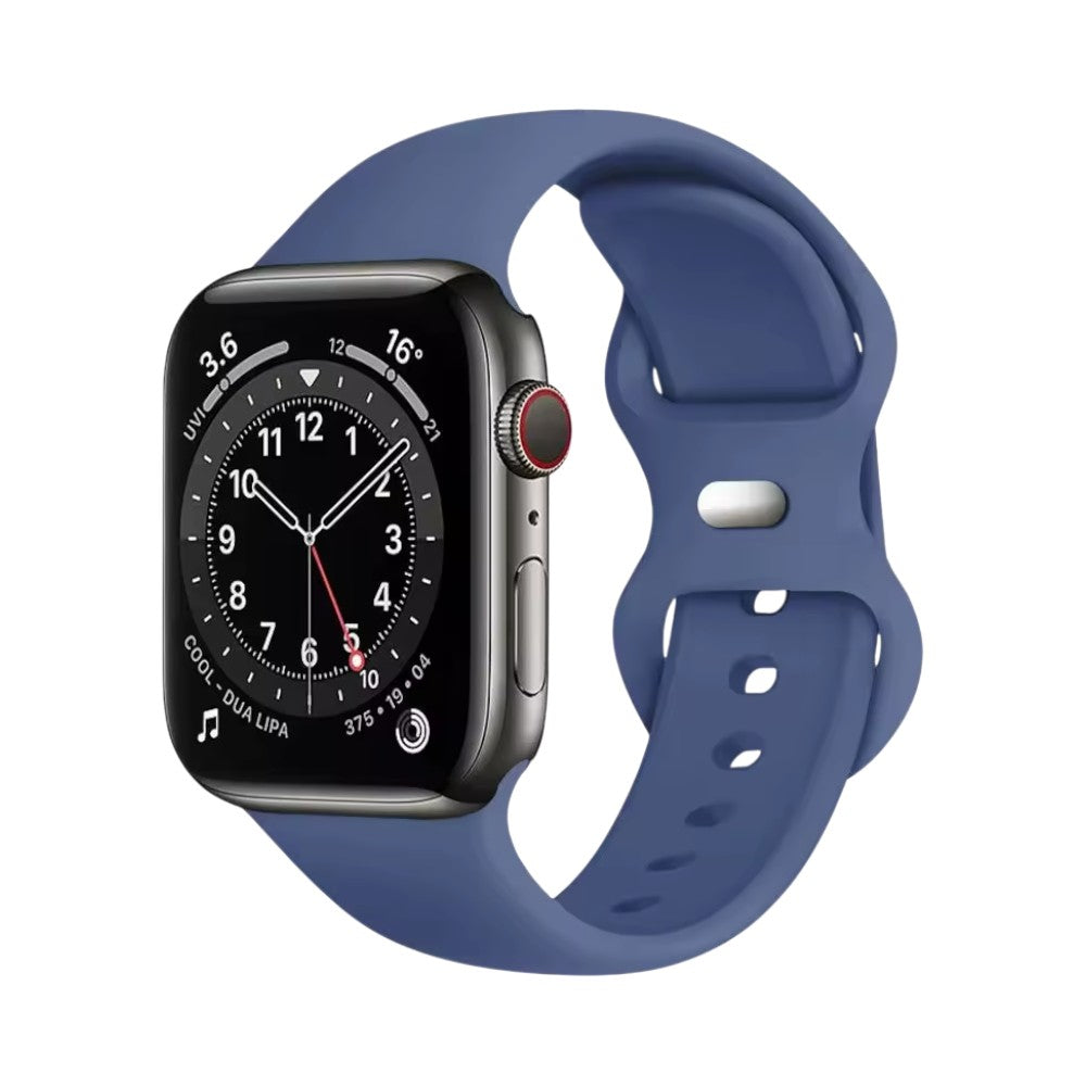 Correa de silicón azul The Strap Society México para Apple Watch, flexible y duradera para uso diario.