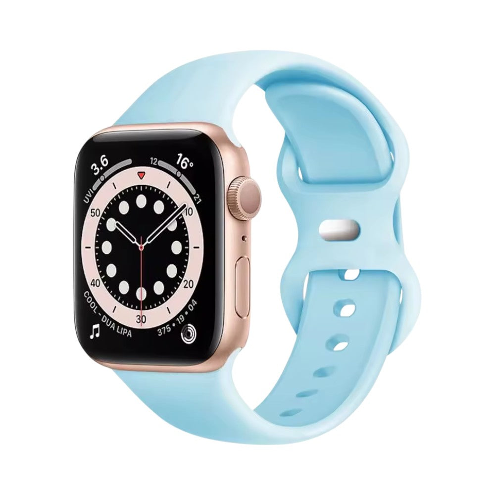 Correa de silicón azul claro para Apple Watch de The Strap Society México, diseño flexible y duradero
