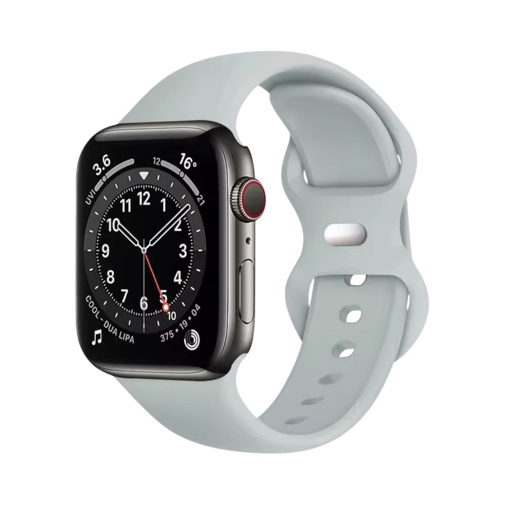 Correa de silicón gris claro Nova Flex de The Strap Society México para Apple Watch con diseño flexible y duradero
