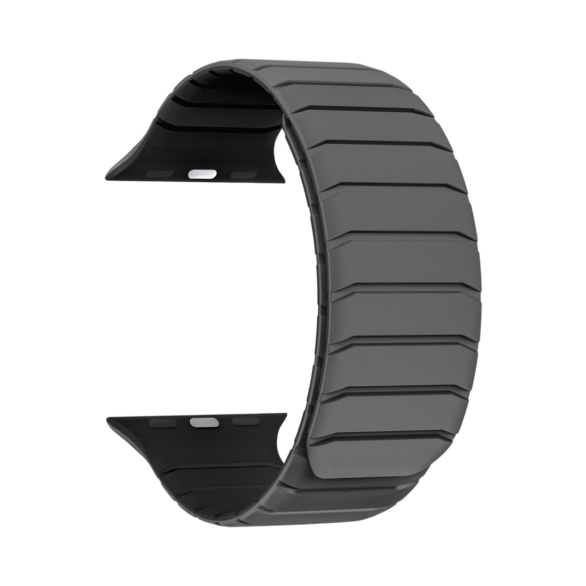 Correa Pulse de The Strap Society México para Apple Watch en silicón gris oscuro con diseño deportivo y magnético