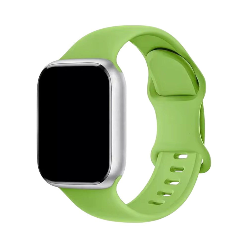 Correa de silicón verde claro para Apple Watch de The Strap Society México, diseño flexible y duradero