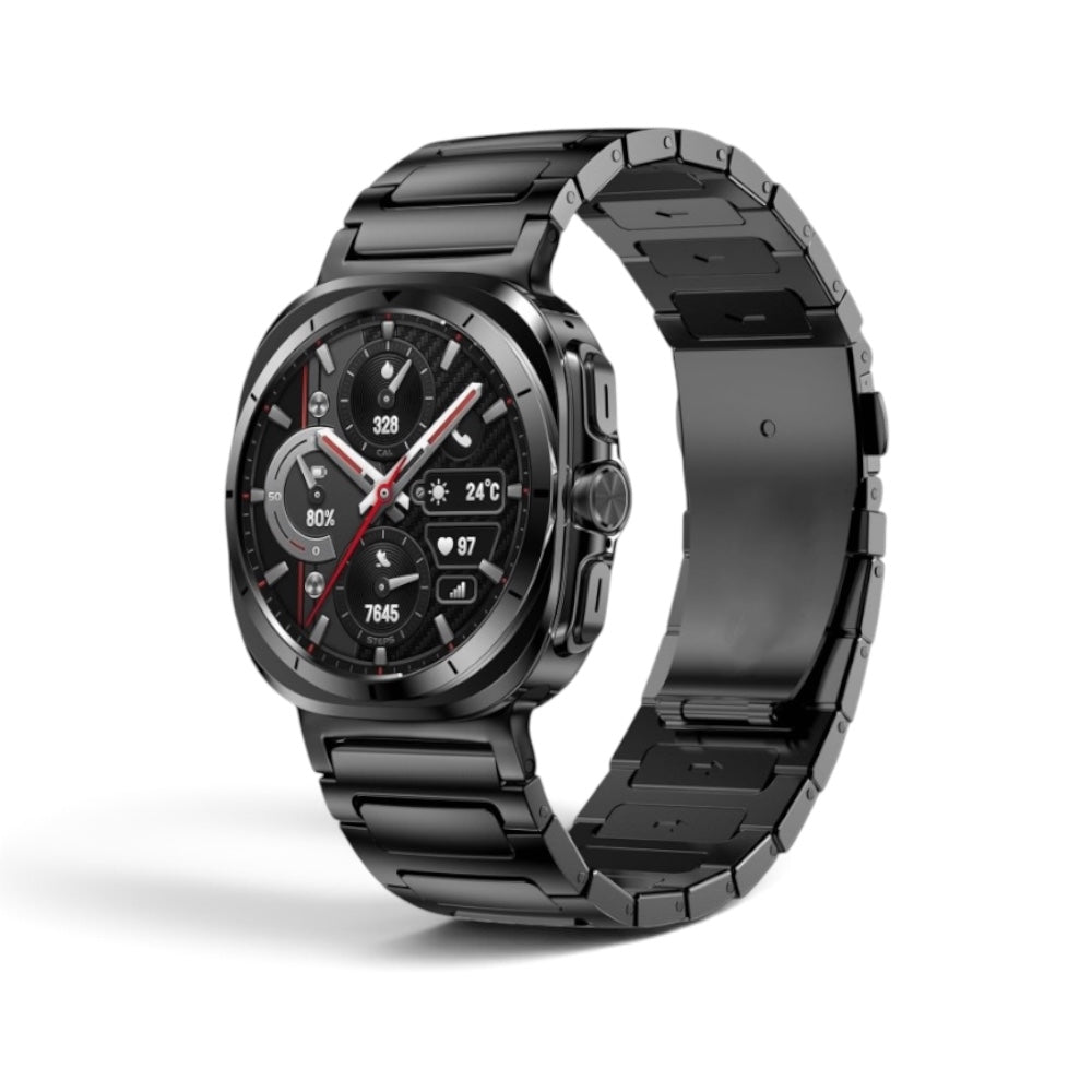 Correa de titanio negra The Strap Society México para Galaxy Watch Ultra con diseño elegante y acabado premium