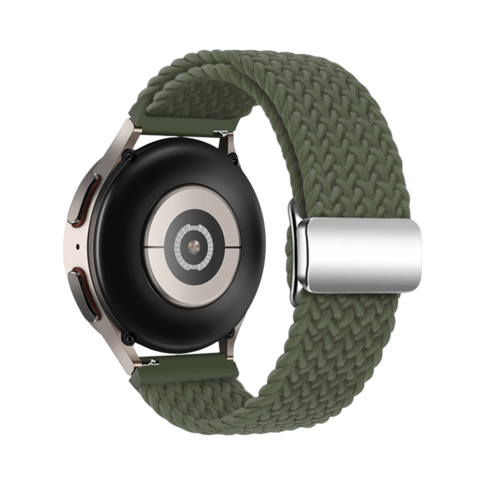 Correa Universal Braid de The Strap Society México en color verde oliva con diseño trenzado y cierre metálico